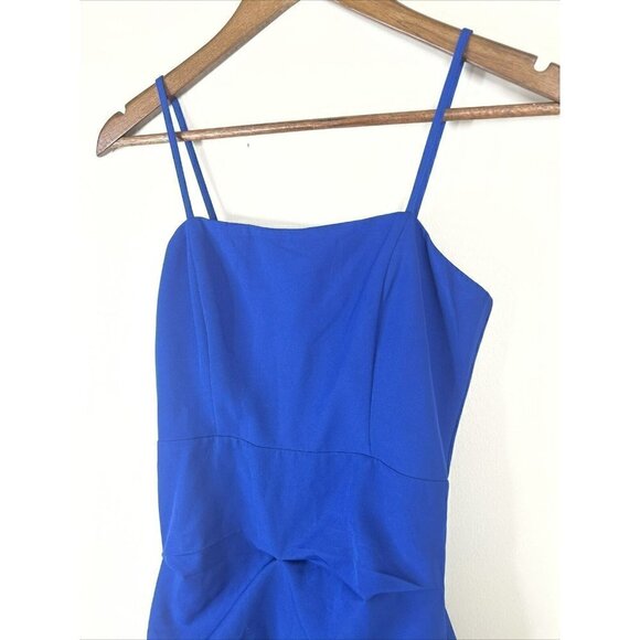 BARDOT Women’s 4 Midi Dress BRIELLE SLEEVELESS PENCIL Cocktail Party BLUE New - Picture 4 of 15